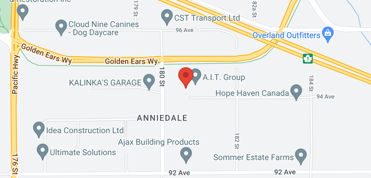 map of 18079 94 AVENUE
